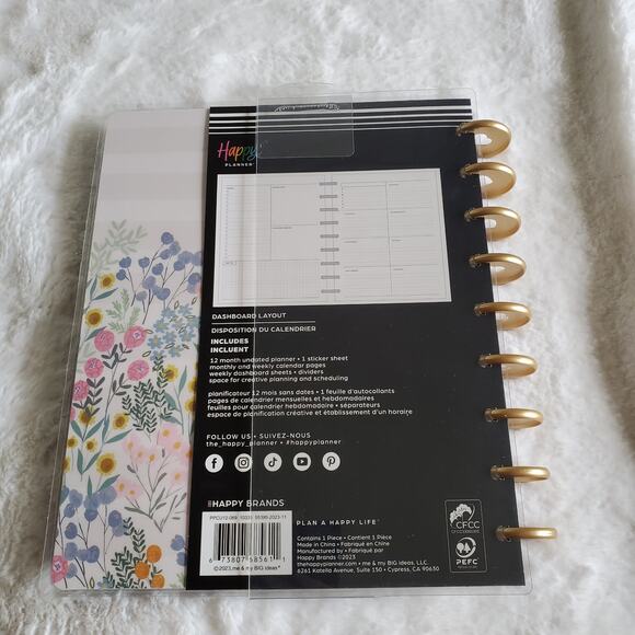 The Happy Planner Classic 12 Month Undated Soft Florals - Picture 2 of 4